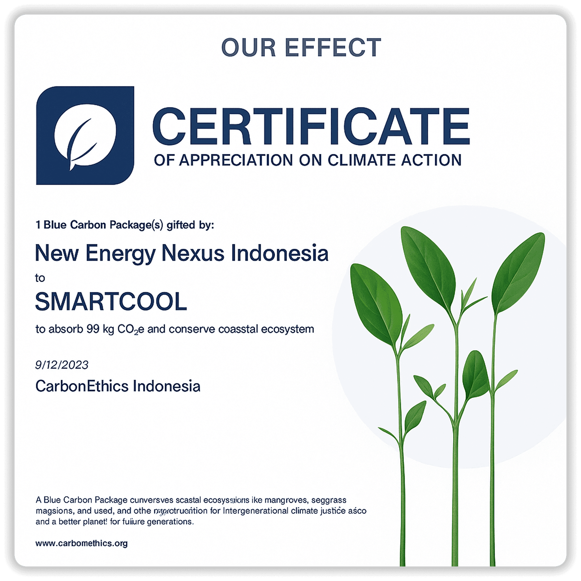 Climate Action Certificate